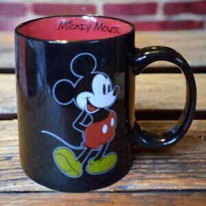 DISNEY Black Mickey Mouse Mug Black and Red with Mickey Character